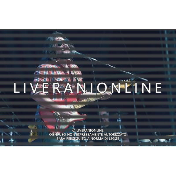 Zac Brown Band - Clay Cook (guitar, keyboards, mandolin, steel guitar, vocals) performing live in concert at ive at Hard Rock Calling 2013 on the Main Stage, Queen Elizabeth Olympic Park, London, United Kingdom Date: 30/06/2013 ag aldo liverani sas only italy