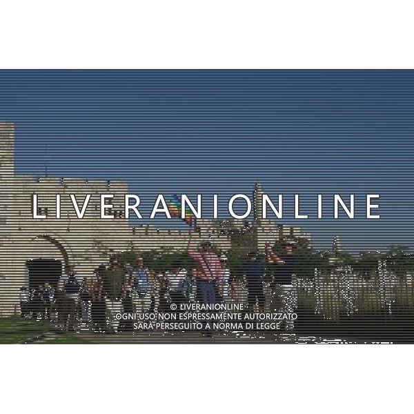 (130704) -- JERUSALEM, July 4, 2013() -- This photo taken on July 3, 2013 shows the Jaffa Gate of Jerusalem\'s Old City. Old City of Jerusalem and its Walls were recorded on the United Nations Educational, Scientific and Cultural Organization\'s World Heritage list in 1982. (/ Yin Dongxun)(axy) ©Photoshot/AGENZIA ALDO LIVERANI SAS-ITALY ONLY - EDITORIAL USE ONLY