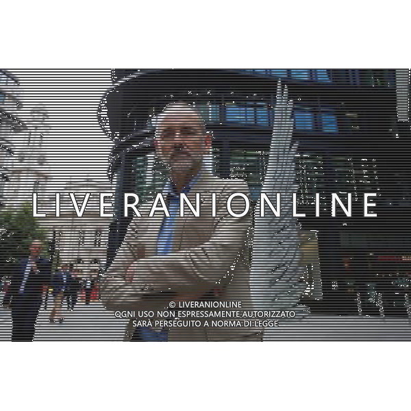 Artist and President of the Royal Academy of Arts, Christopher Le Brun poses for a photograph during a photocall alongside the new, large-scale sculpture he has created for the City of London in London Britain 04 July 2013. AG ALDO LIVERANI SAS ONLY ITALY