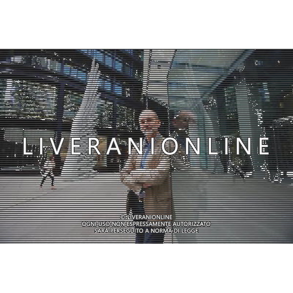 Artist and President of the Royal Academy of Arts, Christopher Le Brun poses for a photograph during a photocall alongside the new, large-scale sculpture he has created for the City of London in London Britain 04 July 2013. AG ALDO LIVERANI SAS ONLY ITALY