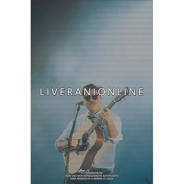 Mumford and Sons headline a one day festival, Gentlemen of the Road, at the Queen Elizabeth Park in Stratford. The show was part of their Summer Stampede 2013 tour. Picture shows Marcus Mumford. AG ALDO LIVERANI SAS ONLY ITALY