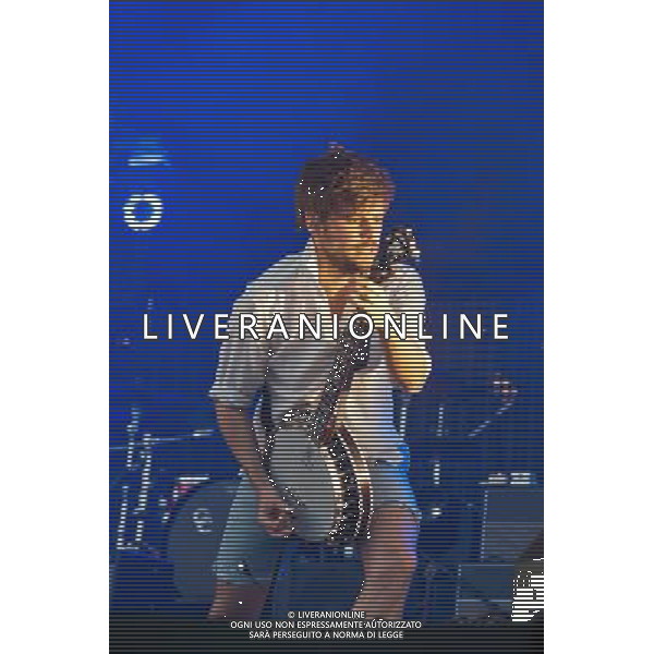 Mumford and Sons headline a one day festival, Gentlemen of the Road, at the Queen Elizabeth Park in Stratford. The show was part of their Summer Stampede 2013 tour. Picture shows Winston Marshall. AG ALDO LIVERANI SAS ONLY ITALY
