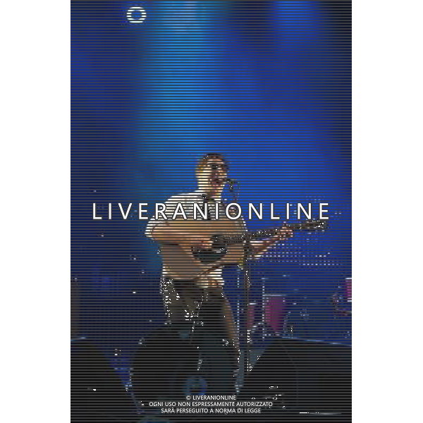 Mumford and Sons headline a one day festival, Gentlemen of the Road, at the Queen Elizabeth Park in Stratford. The show was part of their Summer Stampede 2013 tour. Picture shows Marcus Mumford. AG ALDO LIVERANI SAS ONLY ITALY