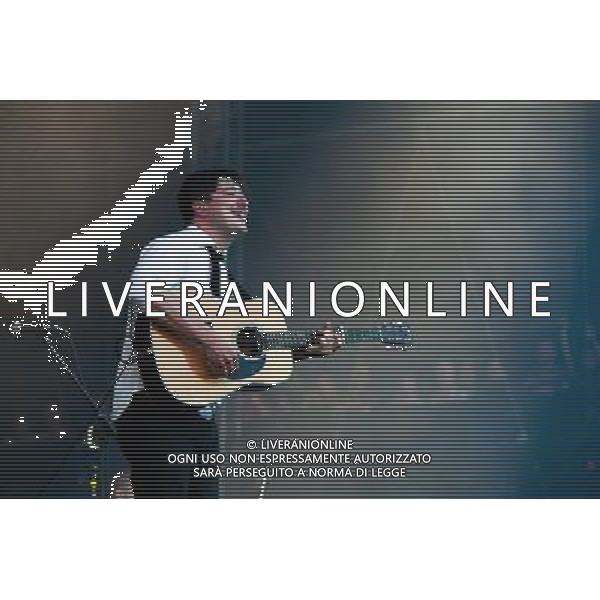 Mumford and Sons headline a one day festival, Gentlemen of the Road, at the Queen Elizabeth Park in Stratford. The show was part of their Summer Stampede 2013 tour. Picture shows Marcus Mumford. AG ALDO LIVERANI SAS ONLY ITALY