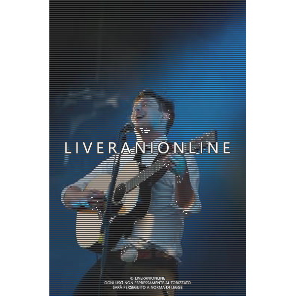 Mumford and Sons headline a one day festival, Gentlemen of the Road, at the Queen Elizabeth Park in Stratford. The show was part of their Summer Stampede 2013 tour. Picture shows Marcus Mumford. AG ALDO LIVERANI SAS ONLY ITALY
