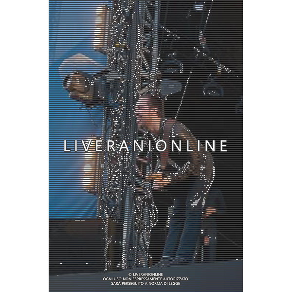 Mumford and Sons headline a one day festival, Gentlemen of the Road, at the Queen Elizabeth Park in Stratford. The show was part of their Summer Stampede 2013 tour. Picture shows Ben Lovett. AG ALDO LIVERANI SAS ONLY ITALY