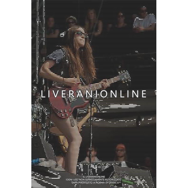 Haim play Mumford and Sons\'s Gentlemen of the Road festival, at the Queen Elizabeth Park in Stratford. Picture shows Danielle Haim. ©photoshot/AGENZIA ALDO LIVERANI SAS - ITALY ONLY - EDITORIAL USE ONLY