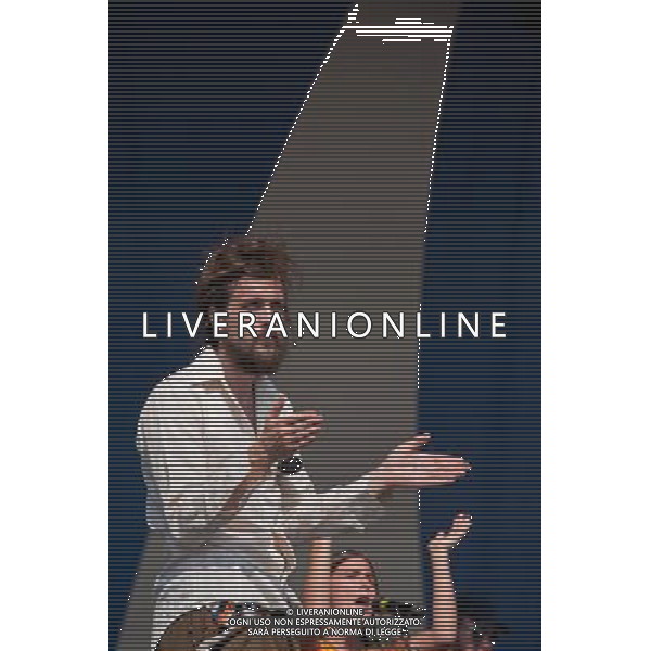 Edward Sharpe and the Magnetic Zeros play Mumford and Sons\'s Gentlemen of the Road festival, at the Queen Elizabeth Park in Stratford. Picture shows Alex Ebert and Jade Castrinos. ©photoshot/AGENZIA ALDO LIVERANI SAS - ITALY ONLY - EDITORIAL USE ONLY