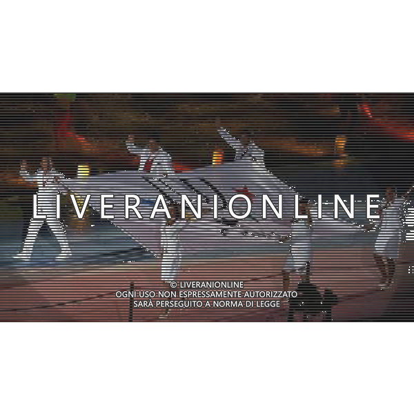 (130707) -- KAZAN, July 7, 2013 () -- The flag of International University Sports Federation is carried into the stadium during the opening ceremony of the Summer Universiade in Kazan, Russia, July 6, 2013. (/Li Ying) AG ALDO LIVERANI SAS ONLY ITALY