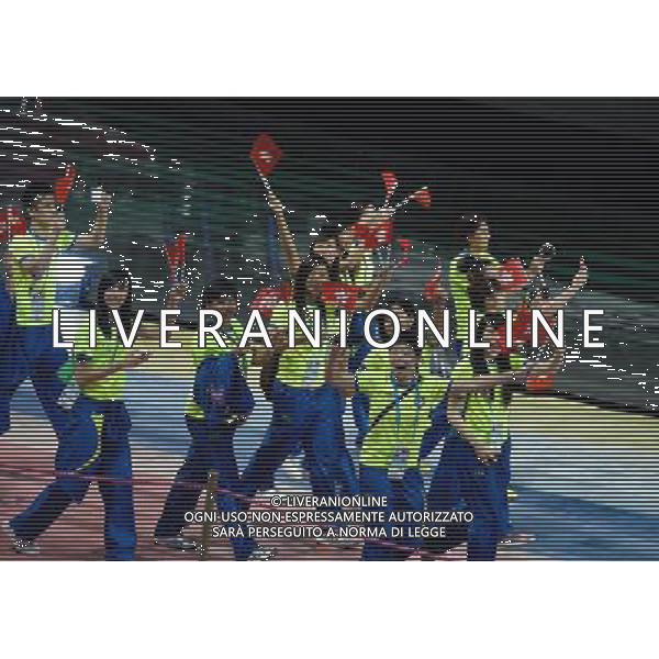 (130707) -- KAZAN, July 7, 2013 () -- Hong Kong of China delegation enters the stadium during the opening ceremony of the Summer Universiade in Kazan, Russia, July 6, 2013. (/Jiang Kehong) AG ALDO LIVERANI SAS ONLY ITALY