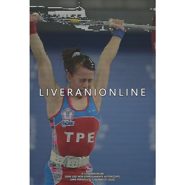 (130709) -- KAZAN, July 9, 2013 () -- Kuo Hsing-chun of Chinese Taipei competes during the women\'s 58kg final of weightlifting event at the 27th Summer Universiade at the Ak Bure Multipurpose Sports Complex in Kazan, Russia, July 8, 2013. Kuo Hsing-chun won the gold medal and created the new Universiade record of the event with 238kg. She also created the new universiade snatch and clean \' jerk records with 104kg and 134kg. (/Kong Hui) ©PHOTOSHOT/AGENZIA ALDO LIVERANI SAS - ITALY ONLY - EDITORIAL USE ONLY