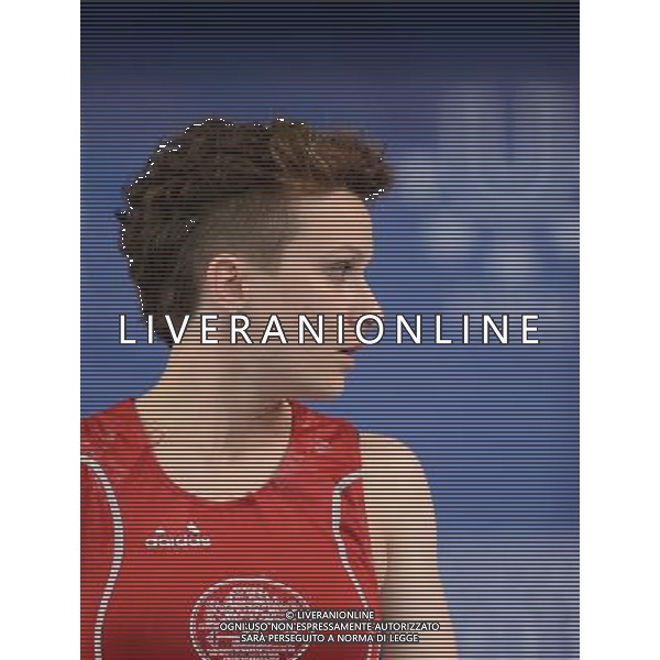 (130709) -- KAZAN, July 9, 2013 () -- Christina Trier Ejstrup of Denmark reacts during the women\'s 58kg final of weightlifting event at the 27th Summer Universiade at the Ak Bure Multipurpose Sports Complex in Kazan, Russia, July 8, 2013. Christina Trier Ejstrup took the 12th place with 142kg. (/Kong Hui) ©PHOTOSHOT/AGENZIA ALDO LIVERANI SAS - ITALY ONLY - EDITORIAL USE ONLY