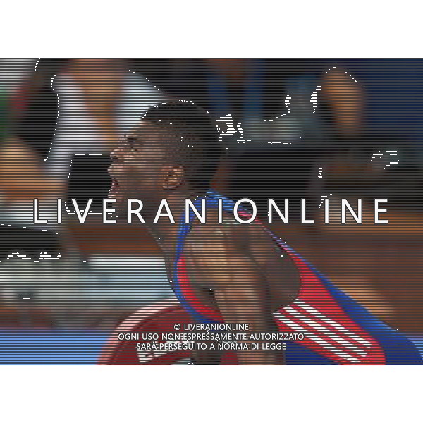 (130710) -- KAZAN, July 10, 2013 () -- Bernardin Kingue Matam of France competes during the men\'s 69kg weightlifting final at the 27th Summer Universiade in Kazan Russia, July 9, 2013. Matam achieved the Bronze medal with 315kg in total.(/Li Ying) ©PHOTOSHOT/AGENZIA ALDO LIVERANI SAS - ITALY ONLY - EDITORIAL USE ONLY