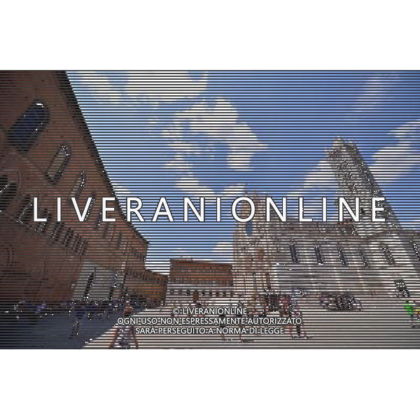 (130709) -- SIENA, July 9, 2013 () -- The Siena Cathedral is seen in the historic center of Siena, Tuscany of Italy, July 7, 2013. The historic center of Siena was inscribed onto UNESCO\'s World Heritage List in 1995. The city is famous for its medieval cityscape and the horse race Palio, attracting over 150,000 visitors every year. (/Xu Nizhi) (djj) AG ALDO LIVERANI SAS ONLY ITALY AG ALDO LIVERANI SAS ONLY ITALY