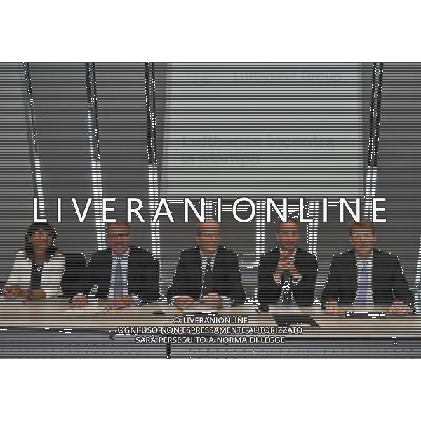 MILANO 11/7/2013 INCONTRO STAMPA LUFTHANSA, PRESSO MERCEDES-BENZ CENTER, V IA GALLARATE 450 NELLA FOTO CARTSEN SPHOR, MARTIN RIECKEN, THOMAS EGGERT E GOTZ AHMELMANN FOTO ROMANO/AG ALDO LIERANI S.A.S. 