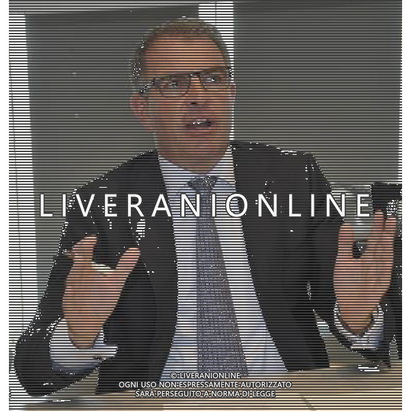 MILANO 11/7/2013 INCONTRO STAMPA LUFTHANSA, PRESSO MERCEDES-BENZ CENTER, V IA GALLARATE 450 NELLA FOTO CARTSEN SPHOR AMMINISTRATORE DELEGATO LUFTHANSA GERMAN AIRLINES FOTO ROMANO/AG ALDO LIERANI S.A.S. 