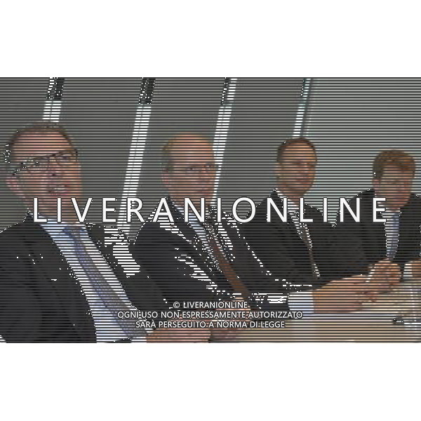 MILANO 11/7/2013 INCONTRO STAMPA LUFTHANSA, PRESSO MERCEDES-BENZ CENTER, V IA GALLARATE 450 NELLA FOTO CARTSEN SPHOR, MARTIN RIECKEN, THOMAS EGGERT E GOTZ AHMELMANN FOTO ROMANO/AG ALDO LIERANI S.A.S. 