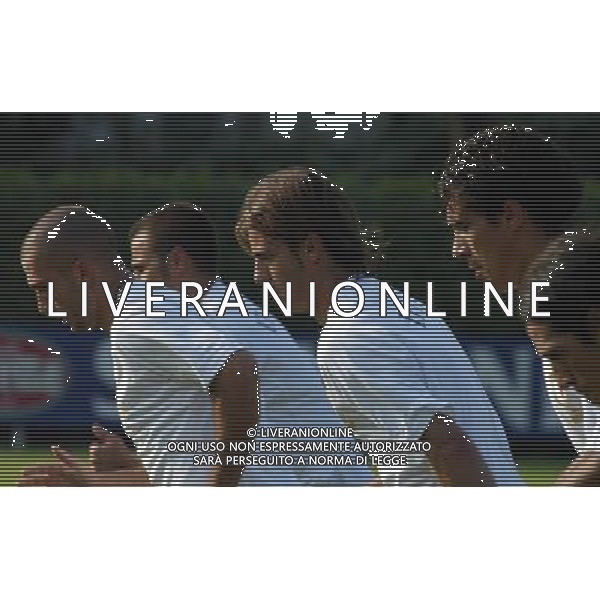 Coverciano 04/10/2004 Raduno della Nazionale Nella foto: Di Vaio Marco, Gilardino Alberto e Corradi Bernardo.* Ph Gianni Nucci/Aldo Liverani