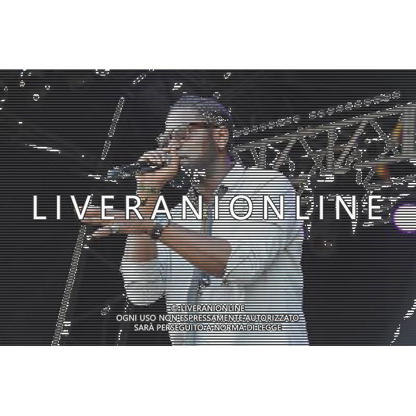 Love Supreme Jazz Festival at Glynde near Lewes, East Sussex. Soweto Kinch jazz alto saxophonist and rapper performs on the main stage. /AGENZIA ALDO LIVERANI SAS-ITALY ONLY - EDITORIAL USE ONLY