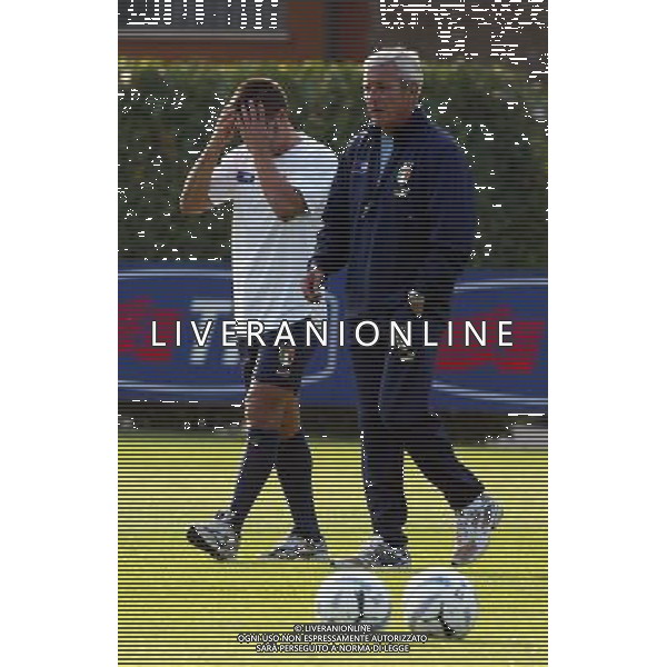 Coverciano 04/10/2004 Raduno della Nazionale Nella foto:Cannavaro Fabio e Lippi Marcello.* Ph Gianni Nucci/Aldo Liverani