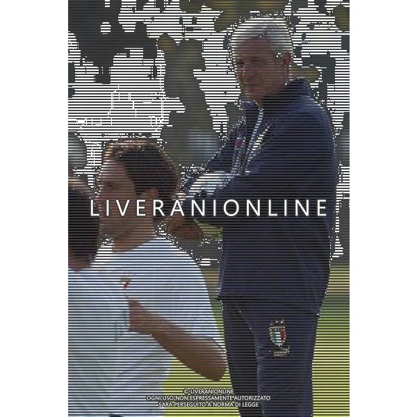 Coverciano 04/10/2004 Raduno della Nazionale Nella foto:Toni Luca e Lippi Marcello.* Ph Gianni Nucci/Aldo Liverani