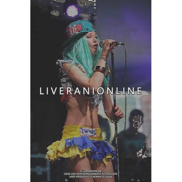 Love Supreme Jazz Festival at Glynde near Lewes, East Sussex. Kitten And The Hip pictured. Kitten Quinn vocals and Ashley Slater on brass. /AGENZIA ALDO LIVERANI SAS-ITALY ONLY - EDITORIAL USE ONLY