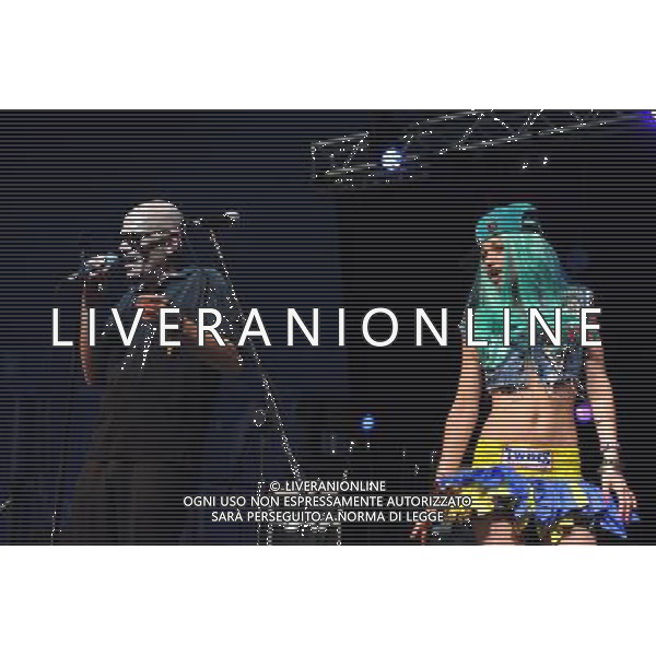 Love Supreme Jazz Festival at Glynde near Lewes, East Sussex. Kitten And The Hip pictured. Kitten Quinn vocals and Ashley Slater on brass. /AGENZIA ALDO LIVERANI SAS-ITALY ONLY - EDITORIAL USE ONLY