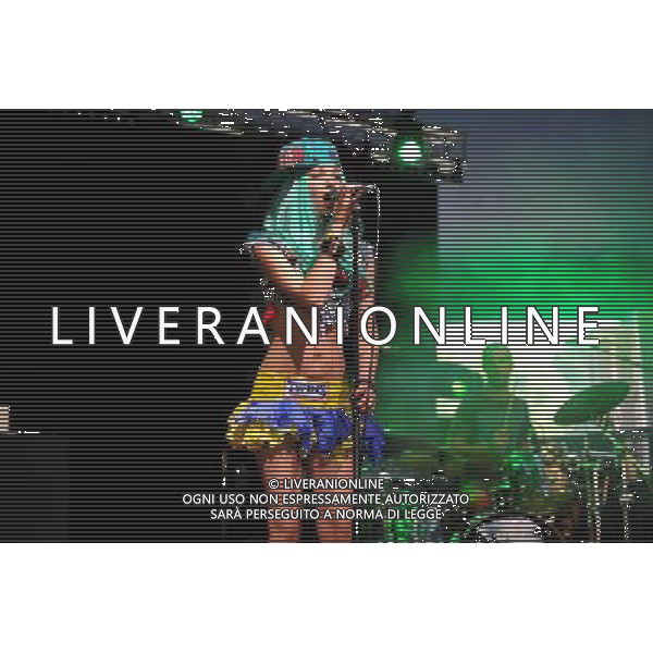 Love Supreme Jazz Festival at Glynde near Lewes, East Sussex. Kitten And The Hip pictured. Kitten Quinn vocals and Ashley Slater on brass. /AGENZIA ALDO LIVERANI SAS-ITALY ONLY - EDITORIAL USE ONLY