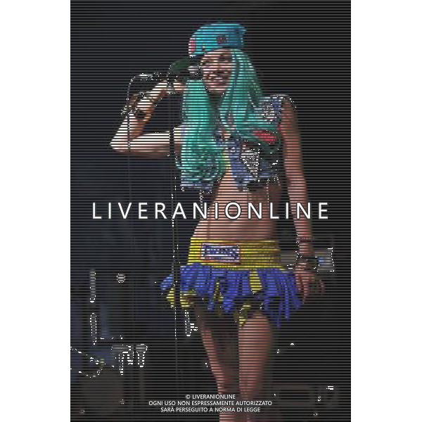 Love Supreme Jazz Festival at Glynde near Lewes, East Sussex. Kitten And The Hip pictured. Kitten Quinn vocals and Ashley Slater on brass. /AGENZIA ALDO LIVERANI SAS-ITALY ONLY - EDITORIAL USE ONLY