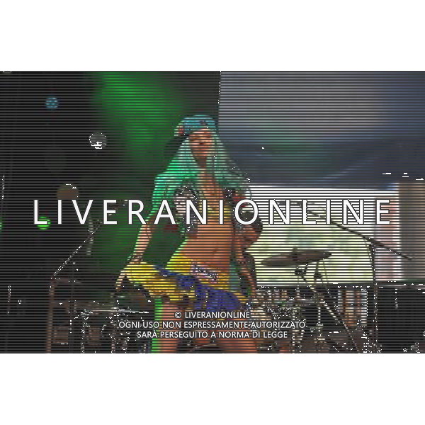 Love Supreme Jazz Festival at Glynde near Lewes, East Sussex. Kitten And The Hip pictured. Kitten Quinn vocals and Ashley Slater on brass. /AGENZIA ALDO LIVERANI SAS-ITALY ONLY - EDITORIAL USE ONLY