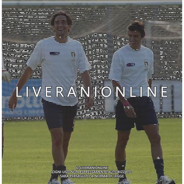 Coverciano 04/10/2004 Raduno della Nazionale Nella foto: Toni Luca e Zaccardo Christian.* Ph Gianni Nucci/Aldo Liverani