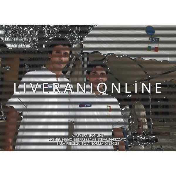 Coverciano 04/10/2004 Raduno della Nazionale Nella foto: Zaccardo Christian e Esposito Mauro.* Ph Gianni Nucci/Aldo Liverani