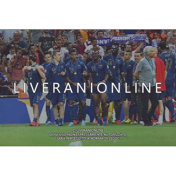 FIFA U20 World Cup Final match between France and Uruguay at Turk Telekom Arena Stadium in Istanbul, Turkey 13.07.2013 Pictured: French players celebrate with their trophy after beating Uruguay at penalty kicks during their FIFA Under 20 World Cup final football match at Turk Telecom stadium in Istanbul. MISTRZOSTWA SWIATA U20 U 20 PILKA NOZNA TURCJA FINAL FRANCJA vs URUGWAJ FOT. SESKIM/NEWSPIX.PL TURKEY, GERMANY, AUSTRIA AND UK OUT !!! --- Newspix.pl AG ALDO LIVERANI SAS ONLY ITALY *** Local Caption *** www.newspix.pl mail us: info@newspix.pl call us: 0048 022 23 22 222 --- Polish Picture Agency by Ringier Axel Springer Poland