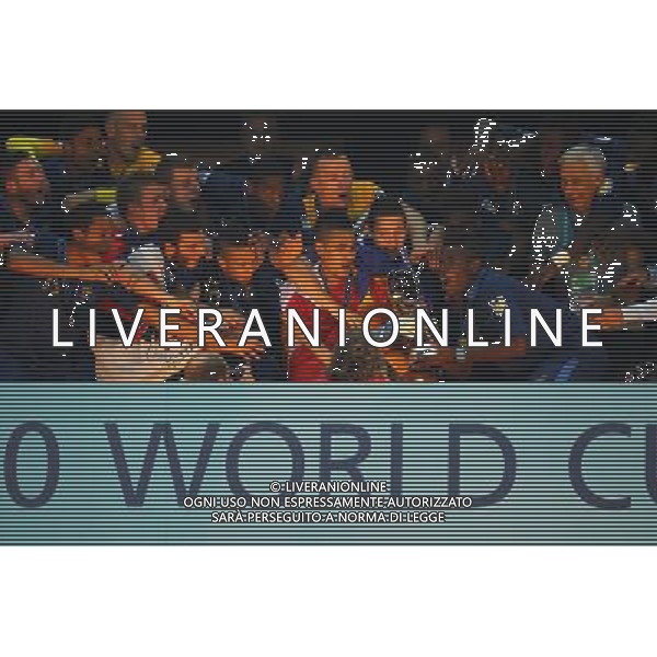 FIFA U20 World Cup Final match between France and Uruguay at Turk Telekom Arena Stadium in Istanbul, Turkey 13.07.2013 Pictured: French players celebrate with their trophy after beating Uruguay at penalty kicks during their FIFA Under 20 World Cup final football match at Turk Telecom stadium in Istanbul. MISTRZOSTWA SWIATA U20 U 20 PILKA NOZNA TURCJA FINAL FRANCJA vs URUGWAJ FOT. SESKIM/NEWSPIX.PL TURKEY, GERMANY, AUSTRIA AND UK OUT !!! --- Newspix.pl AG ALDO LIVERANI SAS ONLY ITALY *** Local Caption *** www.newspix.pl mail us: info@newspix.pl call us: 0048 022 23 22 222 --- Polish Picture Agency by Ringier Axel Springer Poland