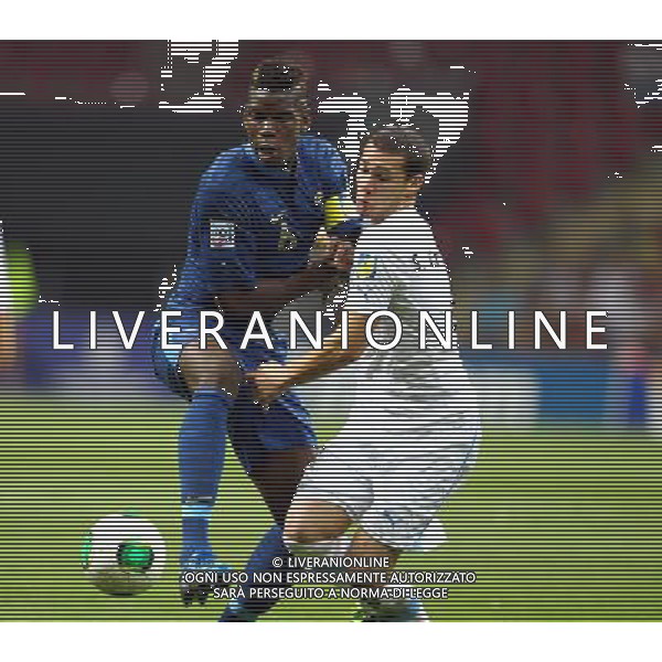 FIFA U20 World Cup Final match between France and Uruguay at Turk Telekom Arena Stadium in Istanbul, Turkey 13.07.2013 Pictured:Paul Pogba of France and Sebastian Cristoforo of Uruguay. MISTRZOSTWA SWIATA U20 U 20 PILKA NOZNA TURCJA FINAL FRANCJA vs URUGWAJ FOT. SESKIM/NEWSPIX.PL TURKEY, GERMANY, AUSTRIA AND UK OUT !!! --- Newspix.pl AG ALDO LIVERANI SAS ONLY ITALY *** Local Caption *** www.newspix.pl mail us: info@newspix.pl call us: 0048 022 23 22 222 --- Polish Picture Agency by Ringier Axel Springer Poland