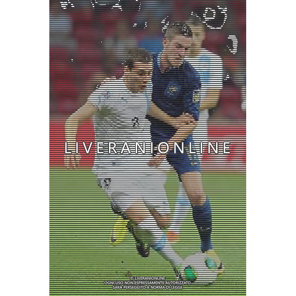 FIFA U20 World Cup Final match between France and Uruguay at Turk Telekom Arena Stadium in Istanbul, Turkey 13.07.2013 Pictured: Jordan Veretout of France and Sebastian Cristoforo of Uruguay. MISTRZOSTWA SWIATA U20 U 20 PILKA NOZNA TURCJA FINAL FRANCJA vs URUGWAJ FOT. SESKIM/NEWSPIX.PL TURKEY, GERMANY, AUSTRIA AND UK OUT !!! --- Newspix.pl AG ALDO LIVERANI SAS ONLY ITALY *** Local Caption *** www.newspix.pl mail us: info@newspix.pl call us: 0048 022 23 22 222 --- Polish Picture Agency by Ringier Axel Springer Poland