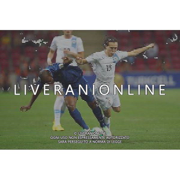 FIFA U20 World Cup Final match between France and Uruguay at Turk Telekom Arena Stadium in Istanbul, Turkey 13.07.2013 Pictured: Dimitri Foulquier of France and Diego Laxalt of Uruguay. MISTRZOSTWA SWIATA U20 U 20 PILKA NOZNA TURCJA FINAL FRANCJA vs URUGWAJ FOT. SESKIM/NEWSPIX.PL TURKEY, GERMANY, AUSTRIA AND UK OUT !!! --- Newspix.pl AG ALDO LIVERANI SAS ONLY ITALY *** Local Caption *** www.newspix.pl mail us: info@newspix.pl call us: 0048 022 23 22 222 --- Polish Picture Agency by Ringier Axel Springer Poland