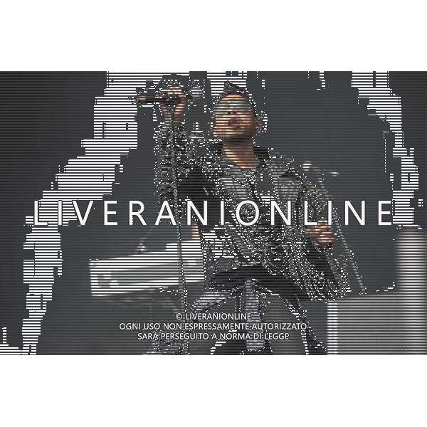 RnB singer Miguel (born Miguel Jontel Pimentel) performs at The Yahoo! Wireless Festival at Queen Elizabeth Olympic Park, London, England, UK on 12th July 2013. ©photoshot/AGENZIA ALDO LIVERANI SAS - ITALY ONLY - EDITORIAL USE ONLY