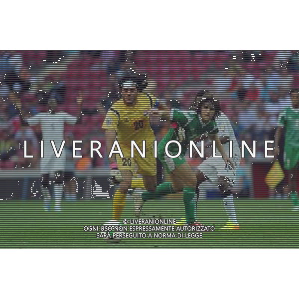 FIFA U20 World Cup match between Ghana and Iraq at Turk Telekom Arena Stadium in Istanbul, Turkey 13.07.2013 Match Scored: Ghana 3 - Iraq 0 Pictured: Goalkeeper Mohammed Hameed and Humam Tariq of Iraq and Clifford Aboagye of Ghana. MISTRZOSTWA SWIATA U20 U 20 PILKA NOZNA TURCJA GHANA vs IRAK FOT. SESKIM/NEWSPIX.PL TURKEY, GERMANY, AUSTRIA AND UK OUT !!! --- Newspix.pl ag aldo liverani sas only italy *** Local Caption *** www.newspix.pl mail us: info@newspix.pl call us: 0048 022 23 22 222 --- Polish Picture Agency by Ringier Axel Springer Poland