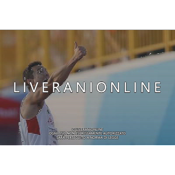 (130713) -- KAZAN, July 13, 2013 () -- Luis Alberto Rivera of Mexico celebrates after the men\'s long jump final at the 27th Summer Universiade in Kazan, Russia, July 12, 2013. Rivera won the gold with 8.46 metres. (/Li Ying) (jyc) ©PHOTOSHOT/AGENZIA ALDO LIVERANI SAS - ITALY ONLY - EDITORIAL USE ONLY