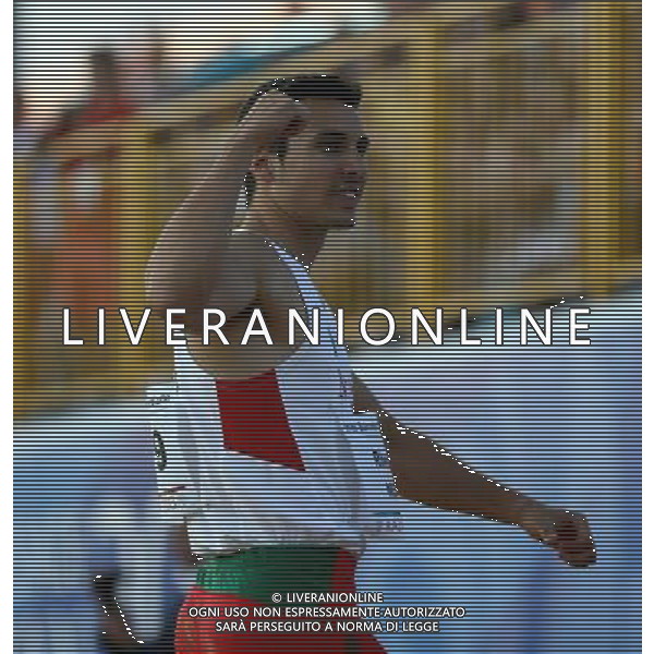 (130713) -- KAZAN, July 13, 2013 () -- Luis Alberto Rivera of Mexico celebrates after the men\'s long jump final at the 27th Summer Universiade in Kazan, Russia, July 12, 2013. Rivera won the gold with 8.46 metres. (/Li Ying) (jyc) ©PHOTOSHOT/AGENZIA ALDO LIVERANI SAS - ITALY ONLY - EDITORIAL USE ONLY