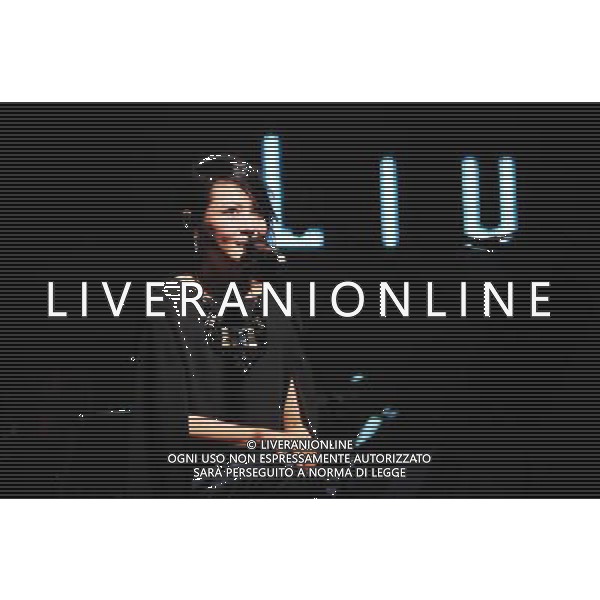 (130714) -- TAIPEI, July 14, 2013 () -- Singer Rene Liu performs during her concert in Taipei, southeast China\'s Taiwan, July 14, 2013. () (zc) ©photoshot/AGENZIA ALDO LIVERANI SAS - ITALY ONLY - La Cantante Rene Liu in concerto a Taipei, della Cina sud-orientale di Taiwan, 14 luglio 2013.