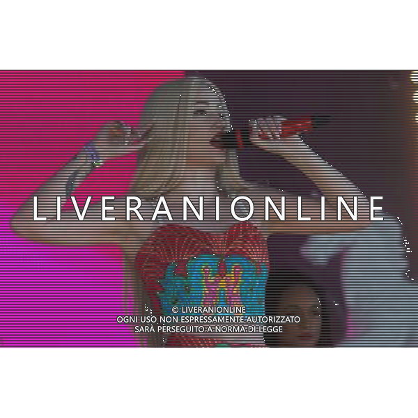 Australian rapper Iggy Azalea (born Amethyst Amelia Kelly)performs at The Yahoo! Wireless Festival at Queen Elizabeth Olympic Park, London, England, UK on 13th July 2013. Pictured: Ryan Lewis. AG ALDO LIVERANI SAS ONLY ITALY