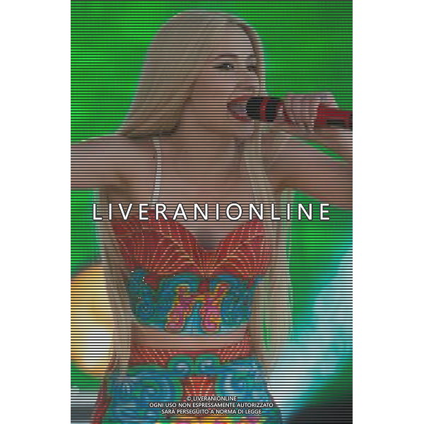 Australian rapper Iggy Azalea (born Amethyst Amelia Kelly)performs at The Yahoo! Wireless Festival at Queen Elizabeth Olympic Park, London, England, UK on 13th July 2013. Pictured: Ryan Lewis. AG ALDO LIVERANI SAS ONLY ITALY