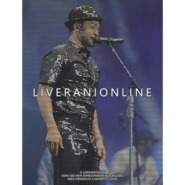  Justin Timberlake performing live at the Yahoo Wireless Festival. Held in the Queen Elizabeth Olympic Park, Stratford, on Friday July 12, 2013. AG ALDO LIVERANI SAS ONLY ITALY