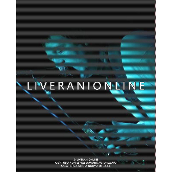 The Liverpool based band features Joe Symes (pictured)- Vocals/Guitar/Harmonica, Colin White - Drums/Percussion , Paul Hetherington - Guitar/Backing vocals, Dave Skilling - Keyboards/Backing vocals, Chris Giblin - Bass Guitar Joe Symes and the Loving Kind playing at the Retro bar, Manchester, 14/7/14 ©photoshot/AGENZIA ALDO LIVERANI SAS - ITALY ONLY - EDITORIAL USE ONLY
