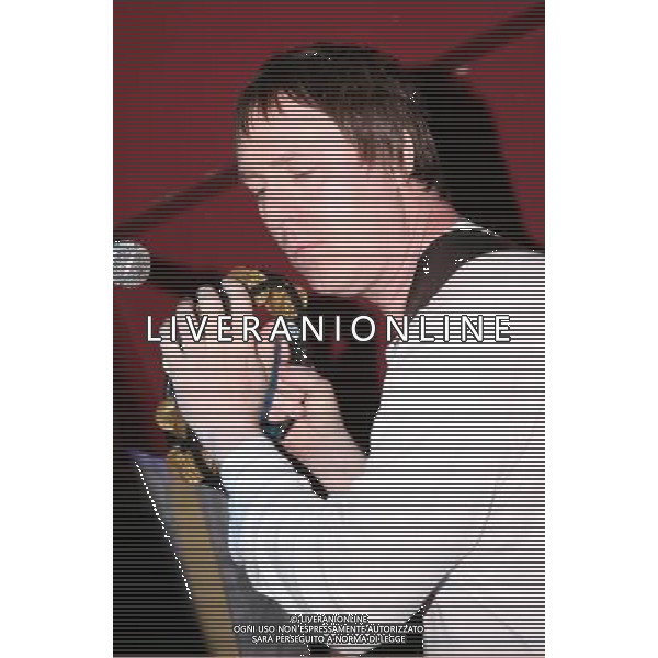 The Liverpool based band features Joe Symes (pictured)- Vocals/Guitar/Harmonica, Colin White - Drums/Percussion , Paul Hetherington - Guitar/Backing vocals, Dave Skilling - Keyboards/Backing vocals, Chris Giblin - Bass Guitar Joe Symes and the Loving Kind playing at the Retro bar, Manchester, 14/7/14 ©photoshot/AGENZIA ALDO LIVERANI SAS - ITALY ONLY - EDITORIAL USE ONLY