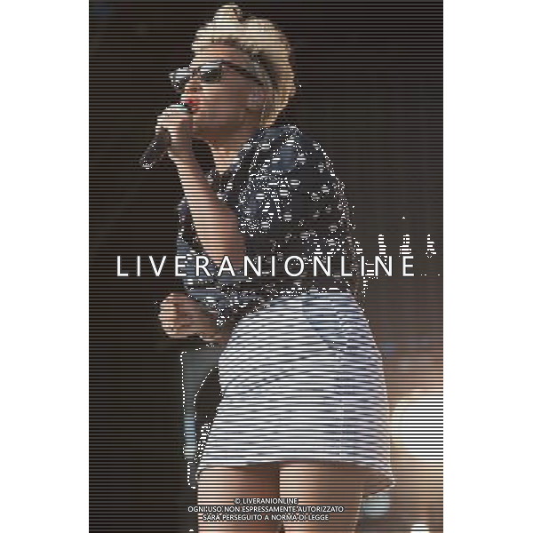 Emeli Sande performs on the Main Stage at T in the Park, Balado, Scotland, UK on 12th July 2013.