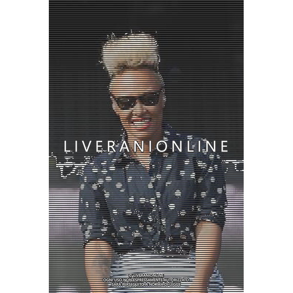 Emeli Sande performs on the Main Stage at T in the Park, Balado, Scotland, UK on 12th July 2013.