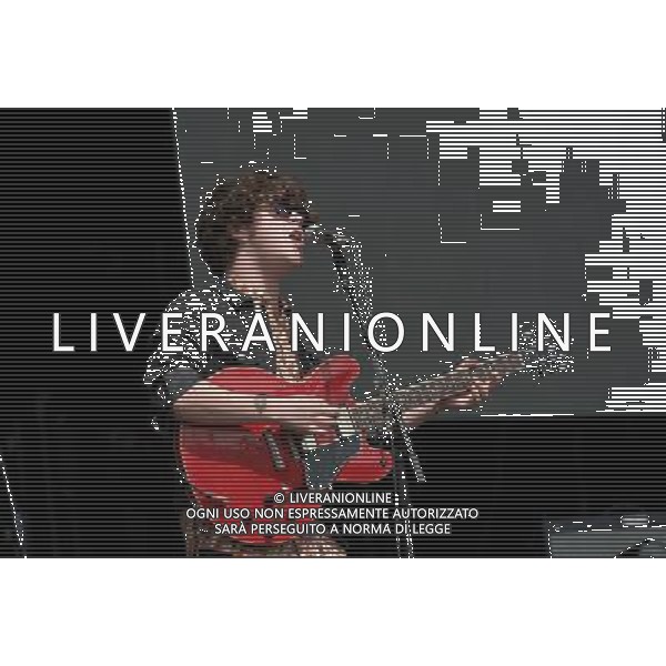  Pictured is: Singer and guitarist Kyle Falconer and The View performing live on the Main Stage at the 20th Anniversary of T In The Park Festival, Balado, Kinross-Shire, Scotland, UK. 13th July 2013 ©PHOTOSHOT/AGENZIA ALDO LIVERANI SAS - ITALY ONLY - EDITORIAL USE ONLY